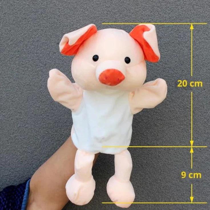 LOMTRATS Tier-Handpuppen Set für Kinder, inklusive Wolf, Tiger, Löwe und Affe mit Beinen, ca. 30 cm hoch, aus PP-Baumwolle, ideal für Geschichtenerzählen und Vorschule – Bild 2