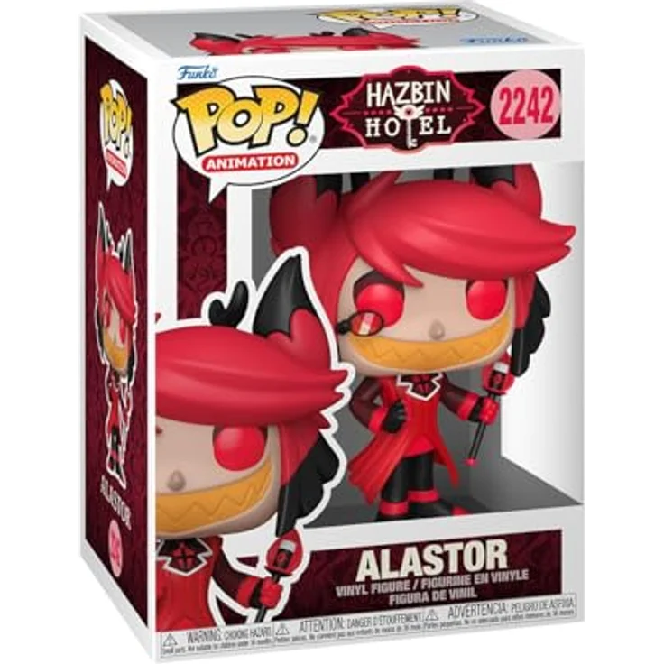 Funko Pop! Animation: Hazbin Hotel - Alastor mit Chase, Vinyl-Sammelfigur, ca. 9,5 cm, offizielle Handelswaren für Fans und Sammler – Bild 1