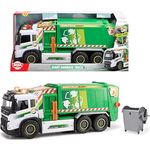 Dickie Volvo Giant Garbage Truck, 55 cm Müllauto mit Kippfunktion, Licht und Sound, grün-weiß