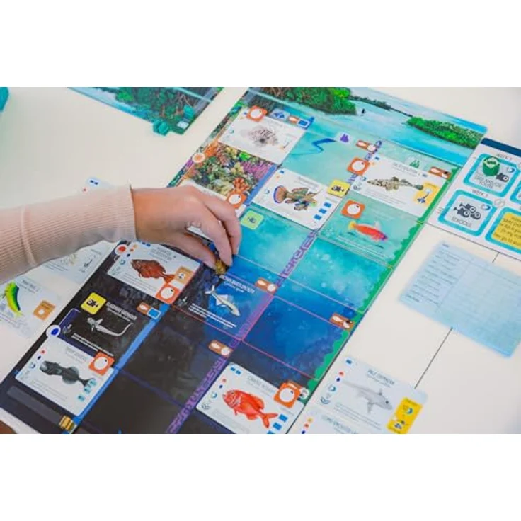 Stonemaier Games Finspan, Brettspiel über Meeresforschung mit Solo-Automatikmodus, umweltfreundliche Komponenten – Bild 4
