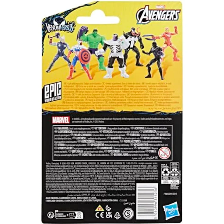 Avengers Marvel VenomVersus Anti-Venom Captain America Figur, 10 cm beweglich mit Schild im roten, weißen und blauen Design – Bild 4