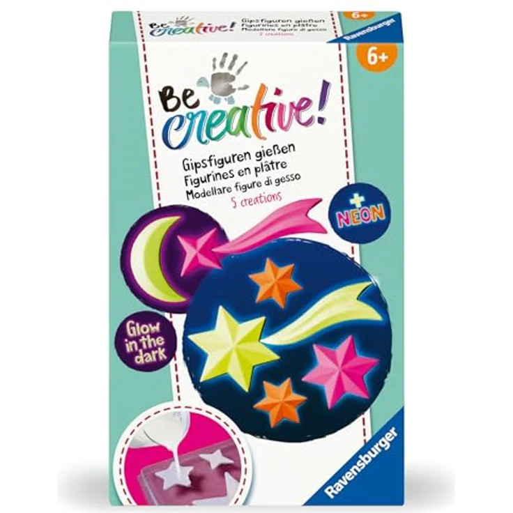 Ravensburger BeCreative Mini, Kreativset mit Leuchtsternen, ideal für Kinder ab 6 Jahren, Made in Europe – Bild 1