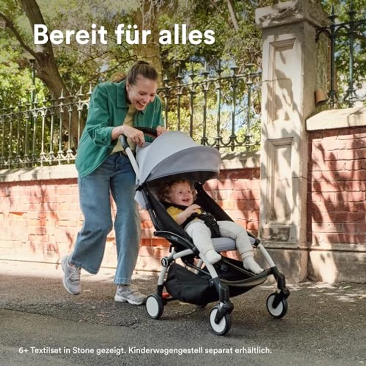 Stokke YOYO 6+ Farbpaket, Taupe - Nur Textilien: Sitzpolster, ausziehbares Verdeck & Reißverschlusstasche hinten - Erfordert YOYO-Rahmen (separat erhältlich) – Bild 2