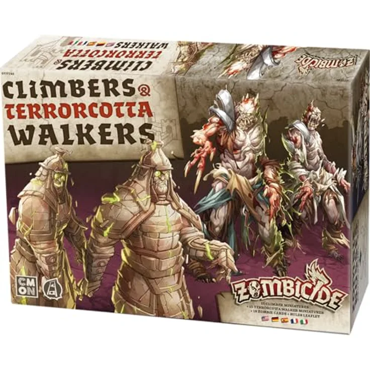 CMON Zombicide: White Death – Climbers & Terrorcotta Walkers, Erweiterung für Kennerspiel, Dungeon Crawler für 1-6 Spieler, ab 14 Jahren, 60 Minuten Spielzeit, Deutsch, Mehrsprachig