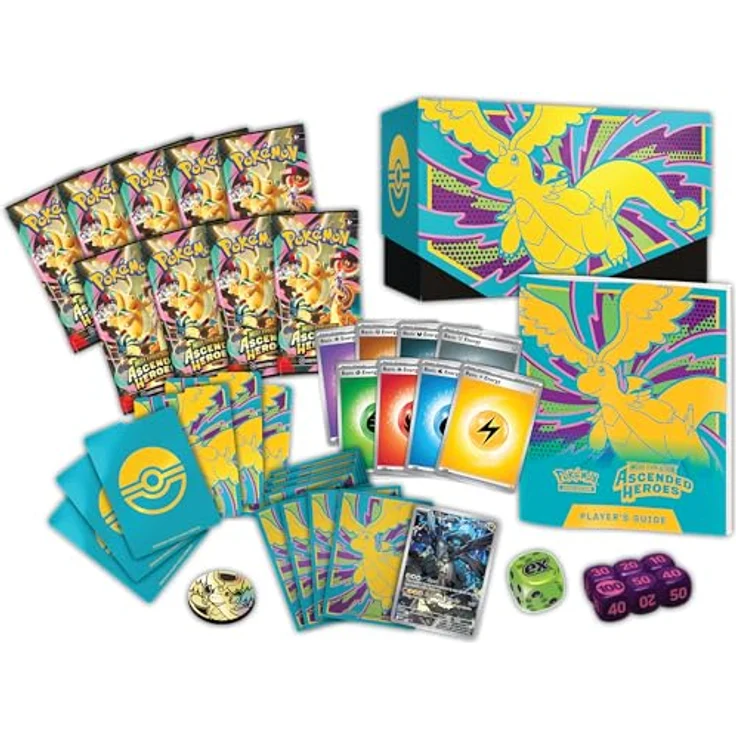 The Pokemon Company Pokemon - Mega Evolution - Ascended Heroes Elite Trainer Box, inkl. 9 Booster-Packs, exklusive Promokarte, 65 Hüllen und Gameplay-Zubehör, Englisch – Bild 3