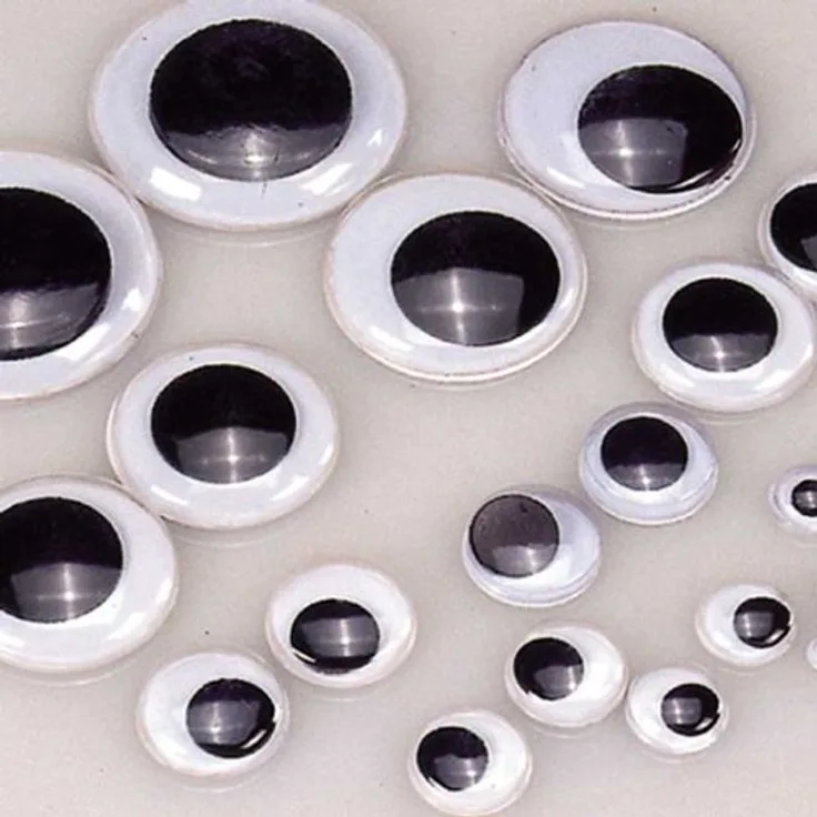 Wackelaugen rund, 8 mm, 100 Stk.