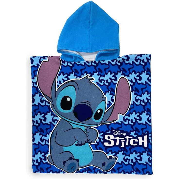 Lilo & Stitch Badeponcho Kinder-Kapuzenhandtuch, Bequem und Stylisch, 100 % Microfaser, 100x50 CM, bunt