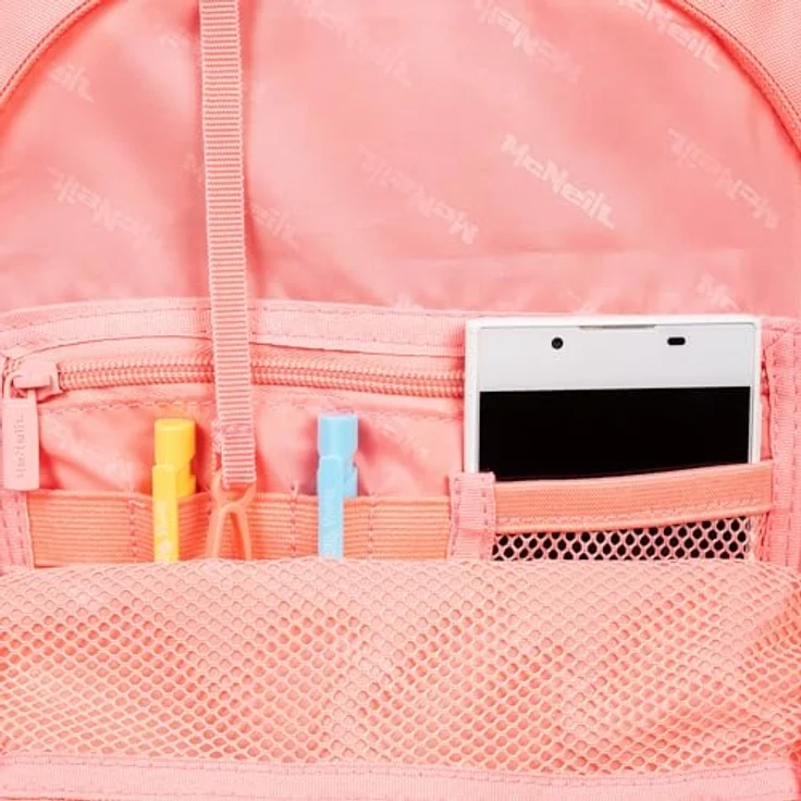 McNeill Schulrucksack Milo, Polyester mit Stift- und Steckfächern, Trinkflaschenhalter und praktischen Haken, abenteuerliches Design – Bild 6