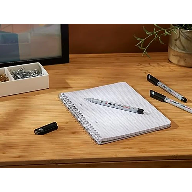 Folienstift - STABILO OHPen universal - wasserlöslich superfein - 10er Pack - schwarz – Bild 5