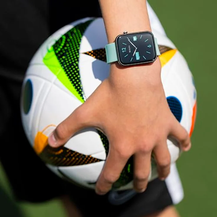 Tikkers Kids Series 13 Smartwatch Uhr mit Fitness-Tracker, Wecker, Kamera, GPS-Verbindung, Pulsmesser, Schrittzähler, Touchscreen, Blaues Silikonarmband – Bild 4