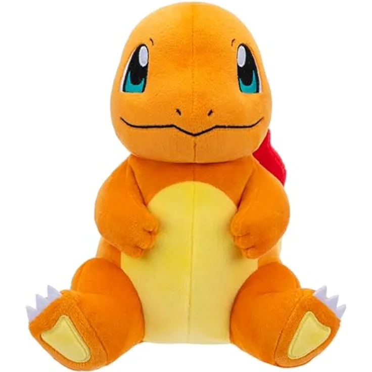 Pokémon Plush 20cm Charmander PKW3659, Orange - Weiches Kuscheltier für Kinder ab 2 Jahren, offizielles Pokémon Merchandise