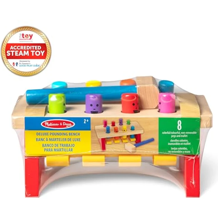 Melissa & Doug Luxuswerkbank Zum Hämmern Und Klopfen | Lernspielzeug | 2+ Years| Geschenk für Jungen oder Mädchen – Bild 4