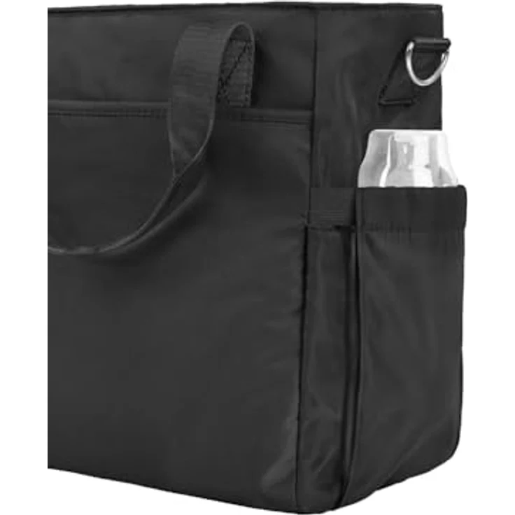 Kikkaboo Wickeltasche Brielle Clips zur Befestigung wasserfest Schultergurt, stilvolles Design, wasserabweisend, 2 Flaschenabteile, Handtasche, schwarz – Bild 6