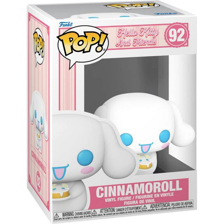 Funko Pop Cinnamoroll Sammelfigur mit Dessert, Hello Kitty and Friends Figur, 9,5 cm, mit kleinem Törtchen, weiß – Bild 1