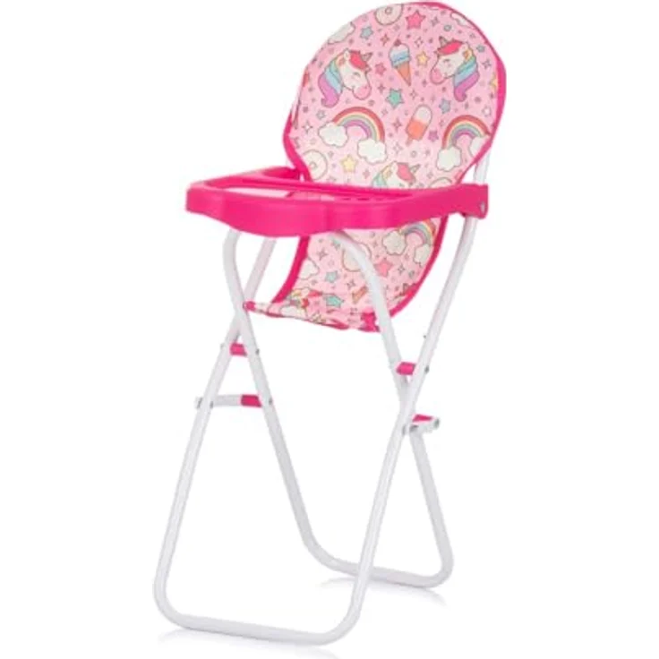 Chipolino Puppen-Zubehör-Set 3in1 Trixy Buggy Hochstuhl Tasche Laufstall faltbar, pink – Bild 4