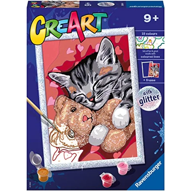 Ravensburger CreArt Serie D Classic Kätzchen und sein Bär – Bild 1