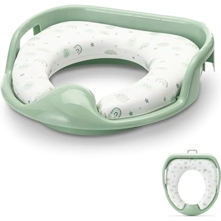 Lorelli Baby-Toilettensitz weich mit Handgriffen, 6 cm gepolstert, Spritzschutz, für Kinder ab 18 Monaten, max. 25 kg – Bild 1