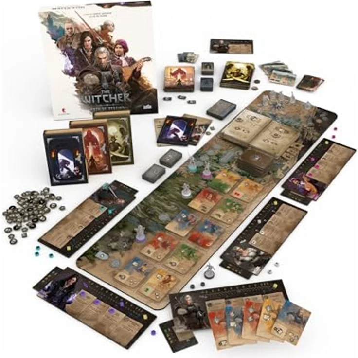 Go On Board The Witcher Path of Destiny Deluxe Edition, 1-5 Spieler Tableau-Building Kartenspiel mit innovativen Geschichten und strategischen Deck-Building-Mechaniken, ab 14 Jahren – Bild 4