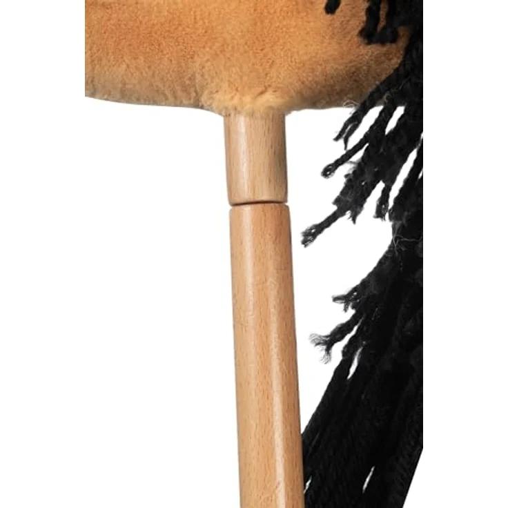 HKM Steckenpferd Premium Hobby Horse, kuschelig weiches Fell, Halfter in Lederoptik, Farbauswahl: Norweger/Dunkelfuchs/Buckskin – Bild 4