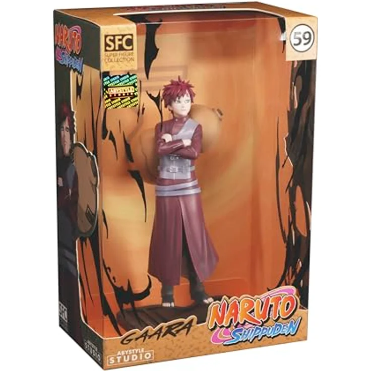 ABYstyle NARUTO SHIPPUDEN - Figurine "Gaara", PVC-Figur mit Sandkürbis und Stirntattoo, 18 cm, 1:10, offiziell lizenziert, limitierte Stückzahl, multicolor – Bild 8