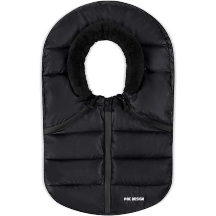 ABC Design Tulip Cover, Winterfußsack für Babyschale i-Size mit wasserfestem Thermo-Fleece, schwarz – Bild 1