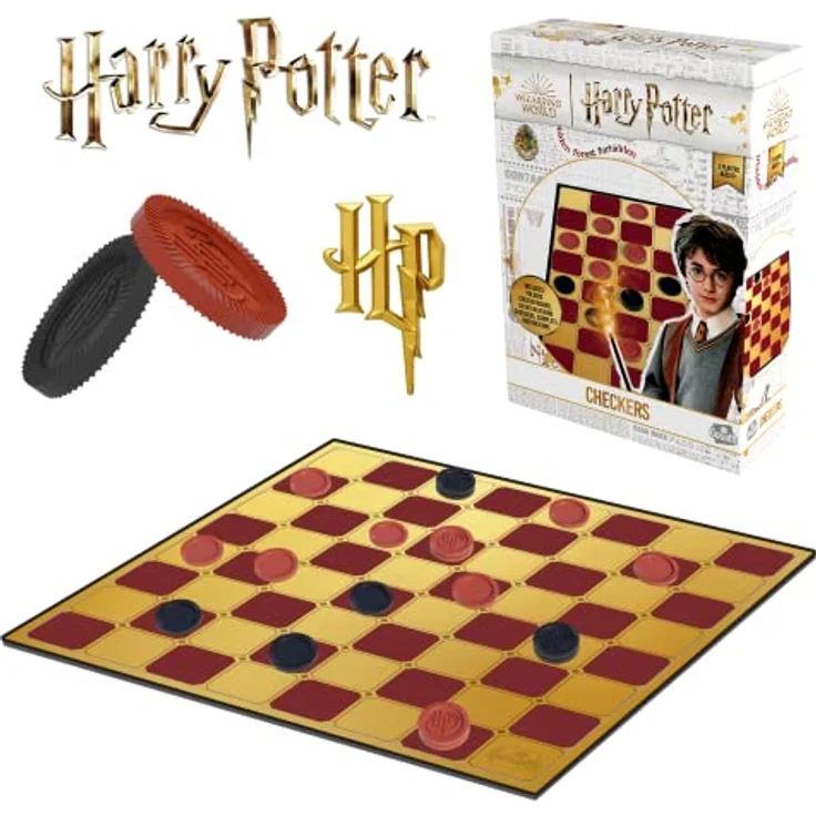 Goliath Harry Potter Checkers, Brettspiel für Kinder ab 6 Jahren, 2 Spieler, 24 Spielsteine mit H und P – Bild 5