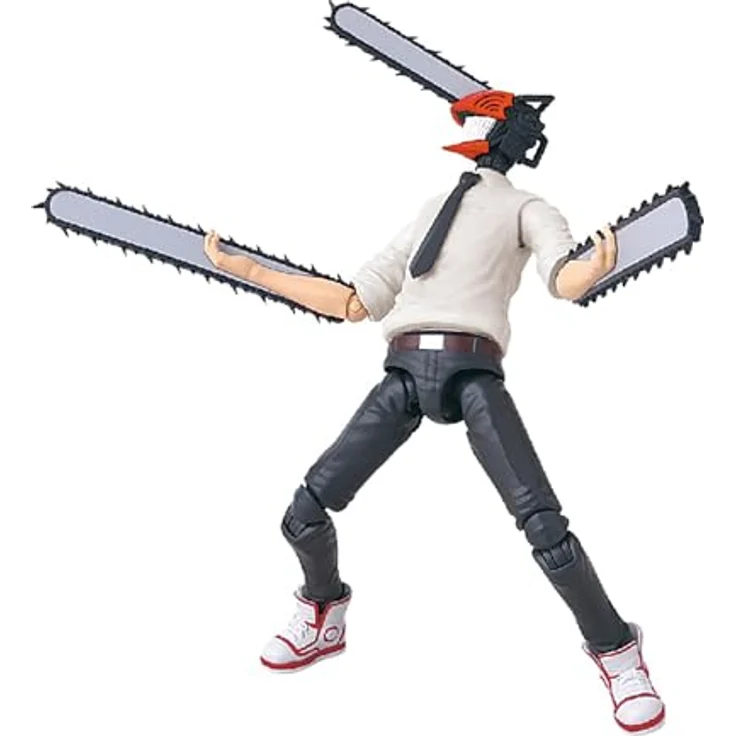 Bandai Anime Heroes Chainsaw Man, Actionfigur 17 cm mit 16 Gelenkpunkten und 3 Kettensägen, offiziell lizenziert – Bild 2