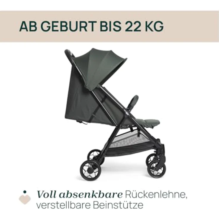 Chicco Urbino Kinderwagen, Zusammenklappbarer Buggy für 0-4 Jahre, Leicht und Transportabel, Verstellbare Fußstütze, Verdeck, Blau – Bild 3