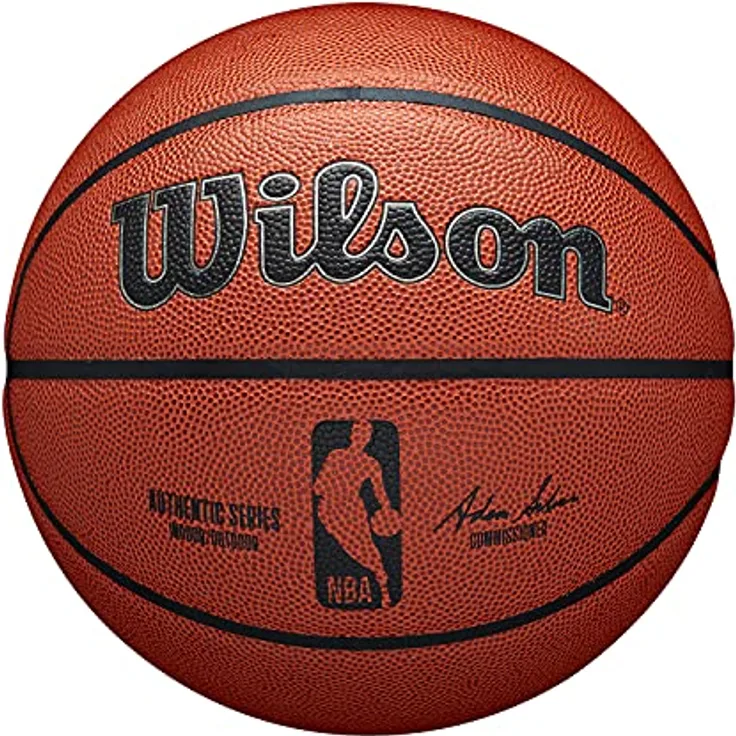 Wilson Basketball NBA AUTHENTIC SERIES, Indoor/Outdoor, Mischleder, Größe: 7, Braun