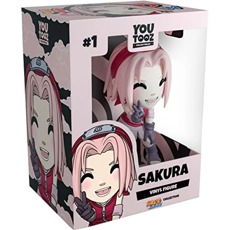 Youtooz Sakura Haruno 9,7 cm Vinyl-Figur, Sammlerstück aus Naruto Anime, rosa Konoha-Stirnband, hochwertige Verpackung