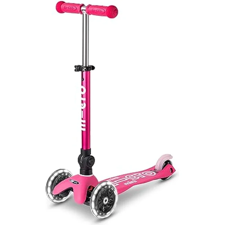MICRO Mini micro Deluxe Foldable LED | Das original Kinderroller ab 2 Jahren | Inklusive LED Rollen | Blau – Bild 1