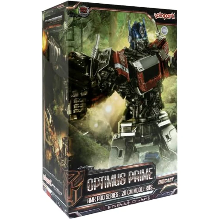YOLOPARK Transformers: Rise of the Beasts: Optimus Prime – Sammelfigur mit Metallic-Lackierung, dynamischem Pose-Modus und magnetischen LED-Lichtern – Bild 2