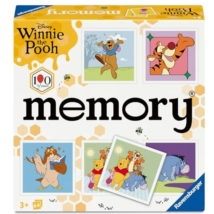 Ravensburger memory® Winnie Puuh 25085, Gedächtnisspiel mit 64 Bildkarten aus dem Hundertmorgenwald – Bild 1