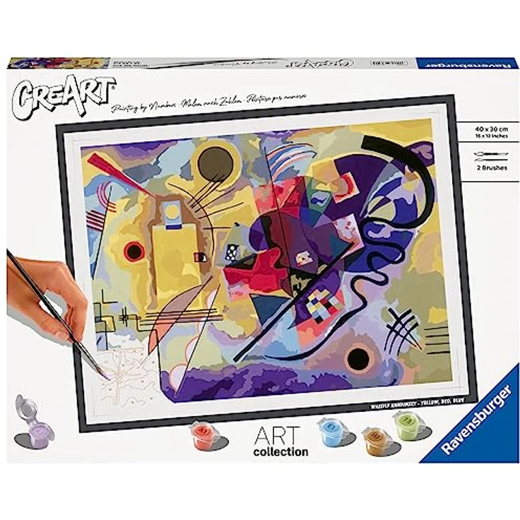 Ravensburger CreArt - Malen nach Zahlen 23650 ART Collection: Yellow, Red, Blue (Wassily Kandinsky) ab 14 Jahren – Bild 1