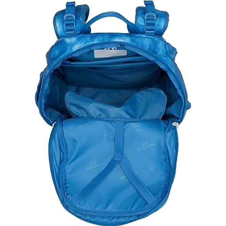 Beckmann Active Air FLX Space Mission, Schulrucksack Set (6tlg., blau) mit Laptopfach, Sportrucksack, Federmappe und Regenhülle – Bild 9