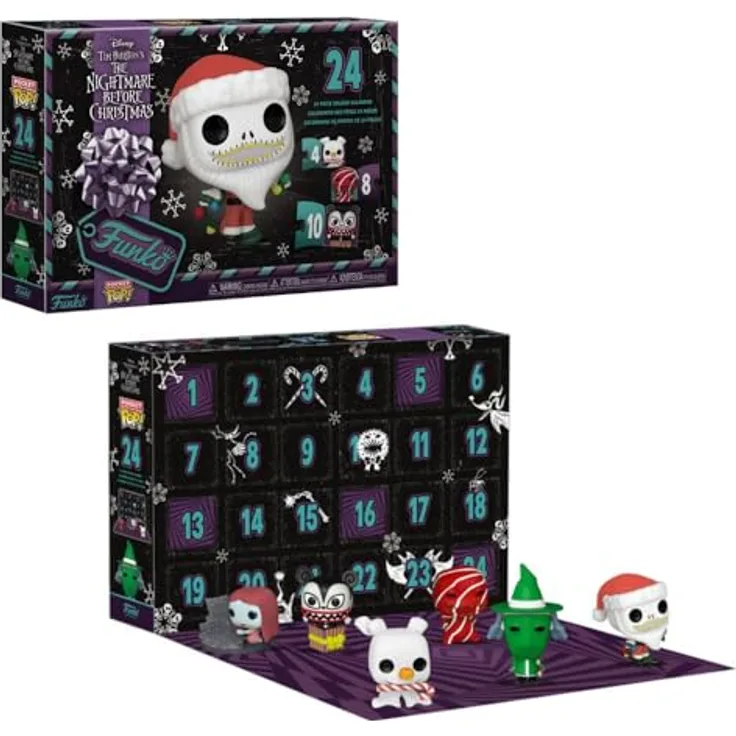 Funko Pocket Pop! Countdown Calendar: The Nightmare Before Christmas - Adventskalender mit 13 Sammelfiguren aus Vinyl - Geschenkgutschein für Kinder ab 3 Jahren