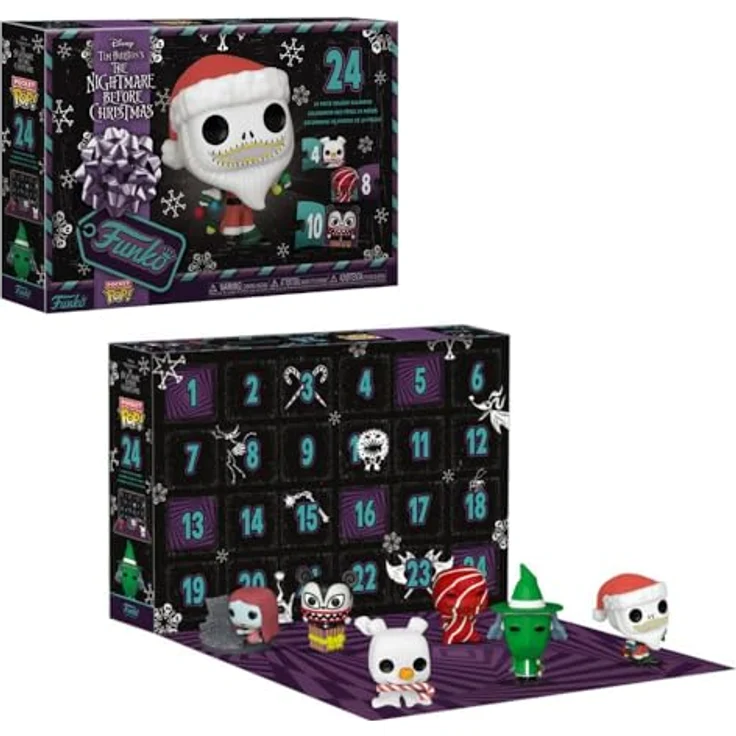Funko Pocket Pop! Countdown Calendar: The Nightmare Before Christmas - Adventskalender mit 13 Sammelfiguren aus Vinyl - Geschenkgutschein für Kinder ab 3 Jahren – Bild 1