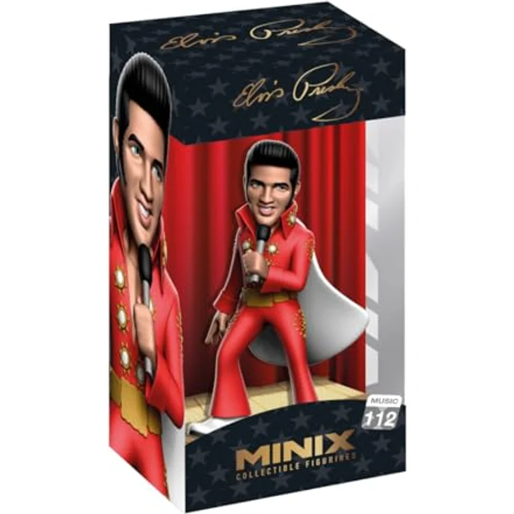 MINIX Bandai Sammelfigur Elvis im roten Anzug, 12 cm, Sammlerstück für Ausstellung und Geschenkidee für TV-Fans (MN18918) – Bild 3