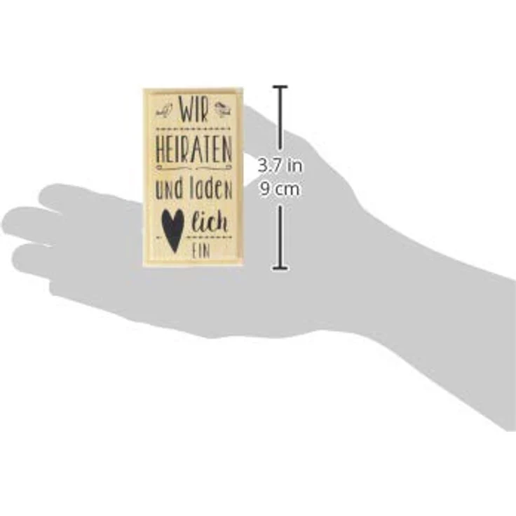 Knorr Prandell HEYDA 211800014 Stempel aus Holz (Hochzeit) 4,3 x 8,6 cm, Buche, matt lackiert – Bild 3