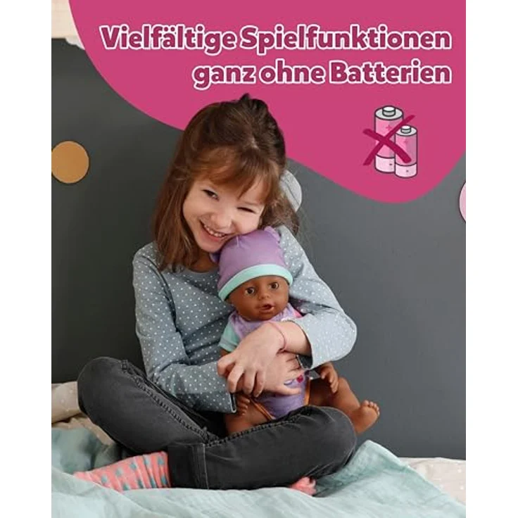 Baby Born Babypuppe Eva, 43 cm (Set, 11-tlg) mit magischem Fütterspiel und interaktiven Funktionen, von Baby Born – Bild 8