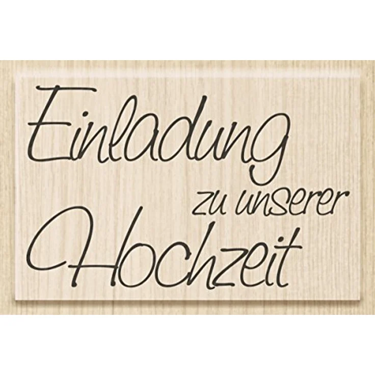 Knorr Prandell 211800002 Knorr prandell 211800002 Stempel aus Holz (Hochzeit) Motivgröße 6,5 x 4,1 cm, Motiv: Einladung zu unserer Hochzeit – Bild 3