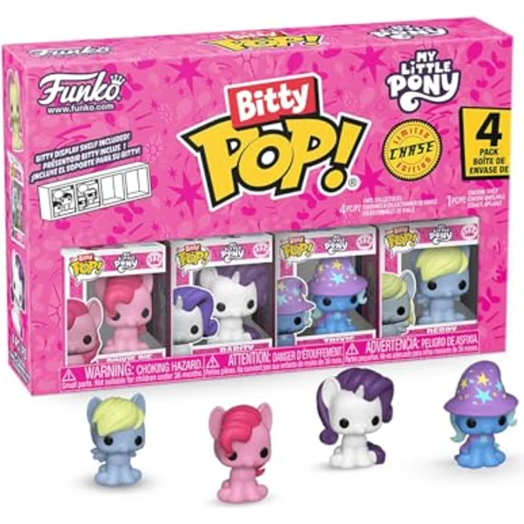 Funko Bitty POP! 4 Pack: My Little Pony - Pinkie Pie, Sammelbare Vinylfigur, 9,5 cm, Hochwertiges Vinyl, ideales Geschenk für My Little Pony Fans – Bild 1