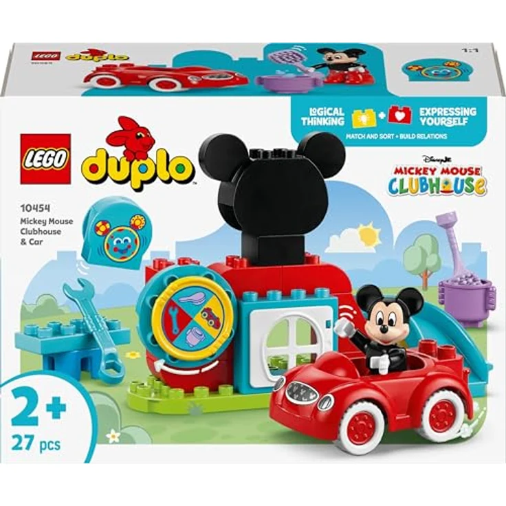 LEGO DUPLO 10454 Mickys Clubhaus und Auto, 27-teiliges Bauspielzeug für Kleinkinder ab 2 Jahren, mit Rutsche und Supercomputer – Bild 9