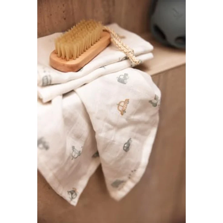 Jollein Musselin Tuch Baby - On The Go - 3er Pack, 70x70cm, 100% Baumwolle, OEKO-TEX Zertifiziert, vielseitig einsetzbare Spucktücher für Babys – Bild 4