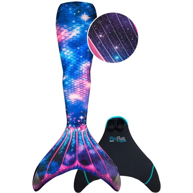 Fin Fun Monoflosse Fin Fun Lunar Tide, für Kinder, mit glitzerndem Finish