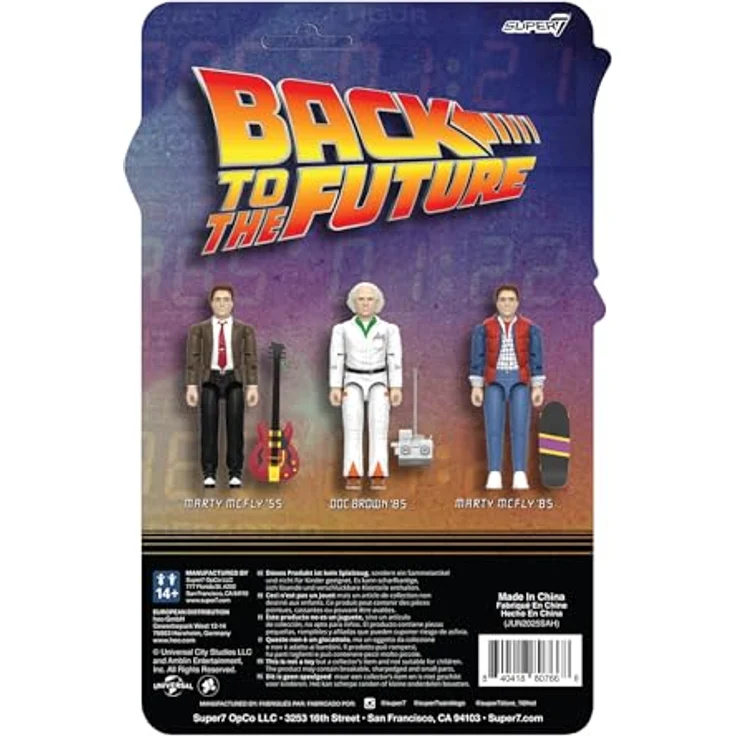 Super7 Zurück in die Zukunft ReAction+ Actionfigur Wave 01 Doc Brown '85, detailgetreue Nachbildung, 3 cm hoch, hochwertiger Kunststoff – Bild 5