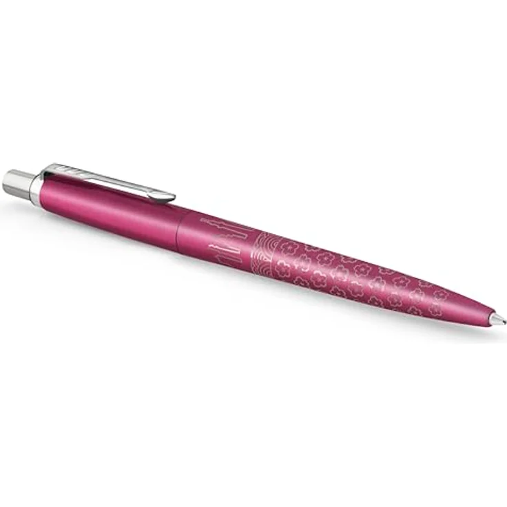 Parker Pen JOTTER Tokyo, Kugelschreiber mit metallic-rosa Schaft, Strichstärke: M, blaue Strichfarbe, Edelstahlclip, in Geschenkbox – Bild 5