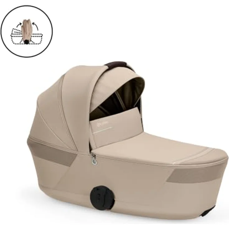 Cybex Talos S Lux Kinderwagen mit faltbarer Babywanne, 0-22 kg, Farbe: Almond Beige – Bild 5