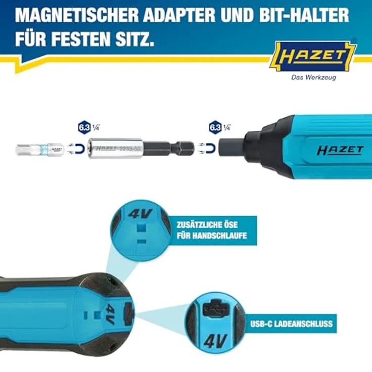 HAZET Werkzeug Adventskalender 2025, 24-teilig mit Akku-Schrauber, LED-Licht und ergonomischem Softgrip-Griff – Bild 6
