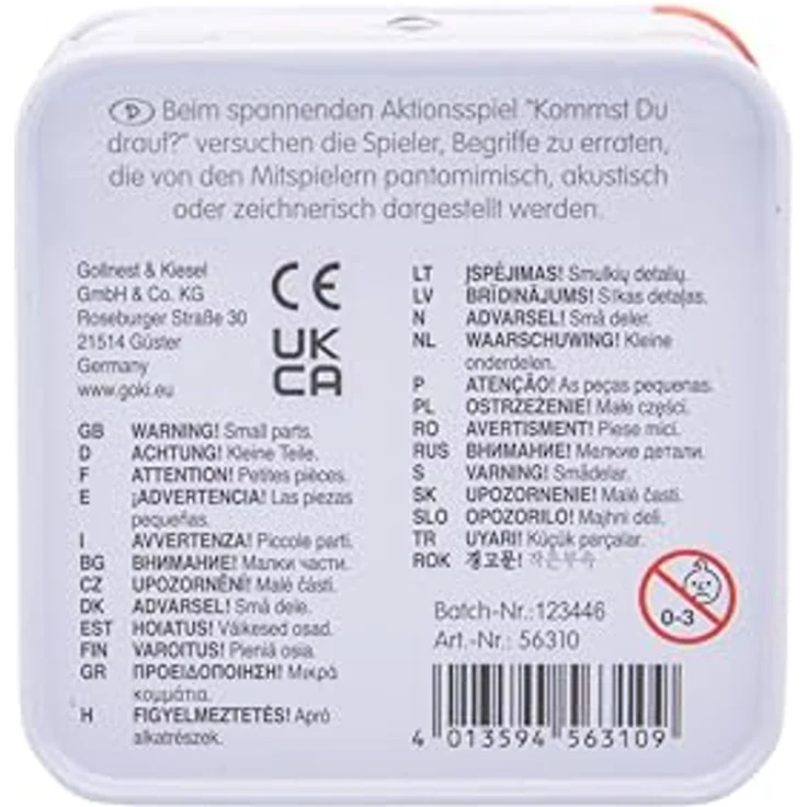goki 56310 - Kartenspiel Kommst Du Drauf? – Kreatives Ratespiel für Kinder und Erwachsene – Pappe, 60er Set, ab 4 Jahre – Bild 4